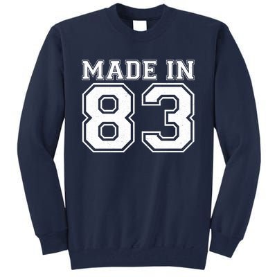 Sporty Jersey Style Made In 1983 40th Birthday Tall Sweatshirt