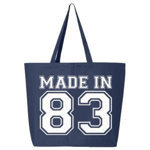 Sporty Jersey Style Made In 1983 40th Birthday 25L Jumbo Tote