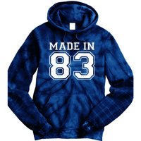 Sporty Jersey Style Made In 1983 40th Birthday Tie Dye Hoodie