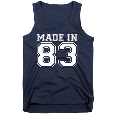 Sporty Jersey Style Made In 1983 40th Birthday Tank Top