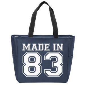 Sporty Jersey Style Made In 1983 40th Birthday Zip Tote Bag