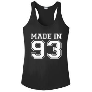 Sporty Jersey Style Made In 1993 30th Birthday Ladies PosiCharge Competitor Racerback Tank