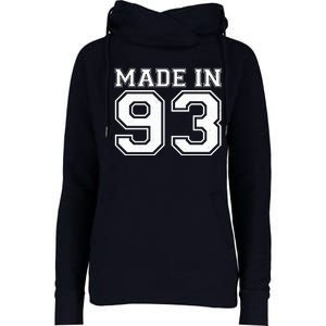 Sporty Jersey Style Made In 1993 30th Birthday Womens Funnel Neck Pullover Hood