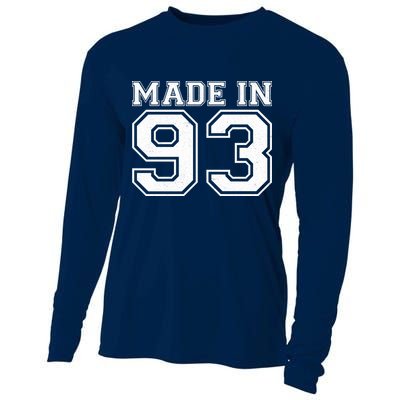 Sporty Jersey Style Made In 1993 30th Birthday Cooling Performance Long Sleeve Crew