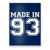 Sporty Jersey Style Made In 1993 30th Birthday Poster
