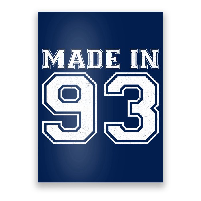 Sporty Jersey Style Made In 1993 30th Birthday Poster