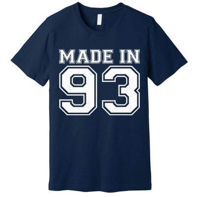 Sporty Jersey Style Made In 1993 30th Birthday Premium T-Shirt