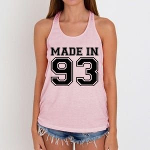 Sporty Jersey Style Made In 1993 30th Birthday Women's Knotted Racerback Tank