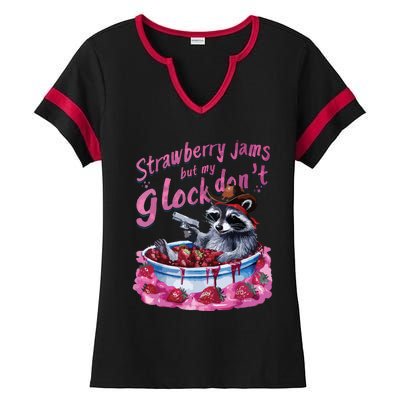 Strawberry Jams Ladies Halftime Notch Neck Tee