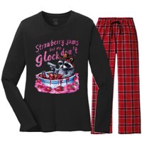 Strawberry Jams Women's Long Sleeve Flannel Pajama Set 