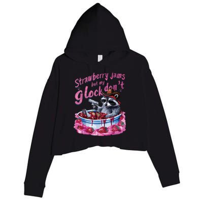 Strawberry Jams Crop Fleece Hoodie