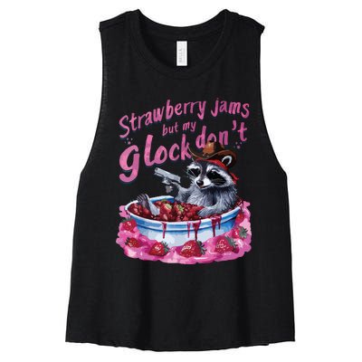 Strawberry Jams Women's Racerback Cropped Tank