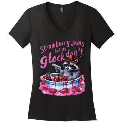 Strawberry Jams Women's V-Neck T-Shirt