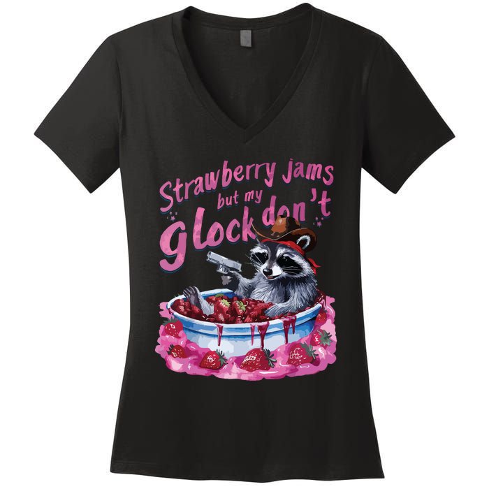 Strawberry Jams Women's V-Neck T-Shirt