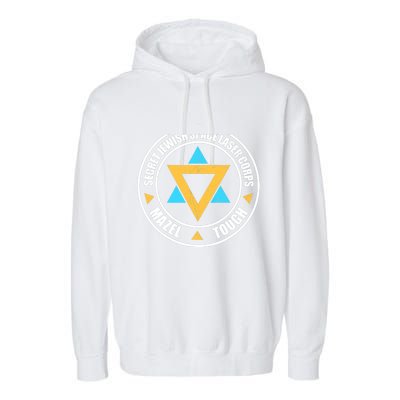 Secret Jewish Space Laser Corps Mazel Tov Funny Prank Garment-Dyed Fleece Hoodie