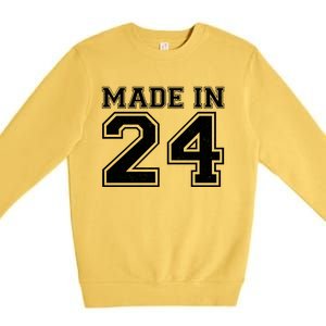 Sporty Jersey Style Made In 1924 100th Birthday Premium Crewneck Sweatshirt