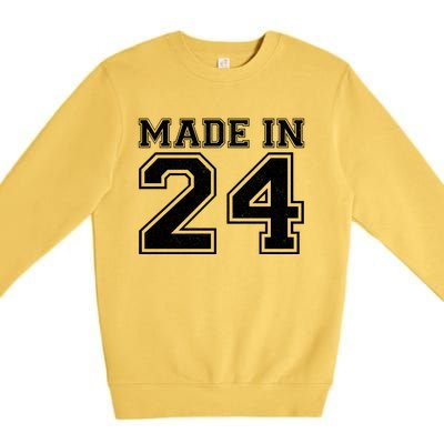 Sporty Jersey Style Made In 1924 100th Birthday Premium Crewneck Sweatshirt