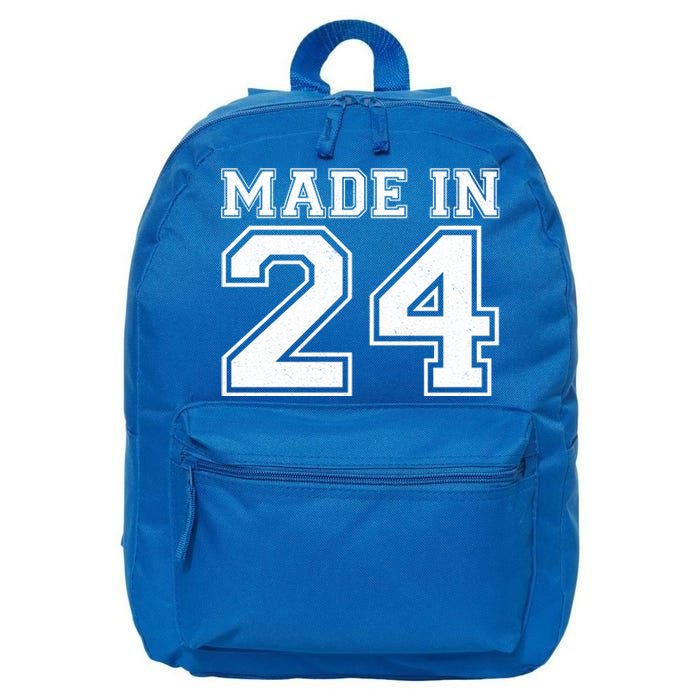 Sporty Jersey Style Made In 1924 100th Birthday 16 in Basic Backpack