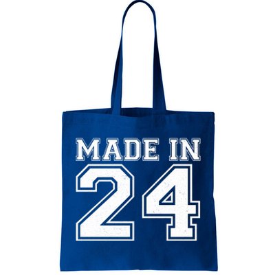 Sporty Jersey Style Made In 1924 100th Birthday Tote Bag