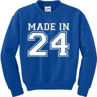 Sporty Jersey Style Made In 1924 100th Birthday Kids Sweatshirt