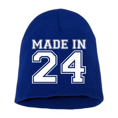 Sporty Jersey Style Made In 1924 100th Birthday Short Acrylic Beanie