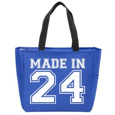 Sporty Jersey Style Made In 1924 100th Birthday Zip Tote Bag