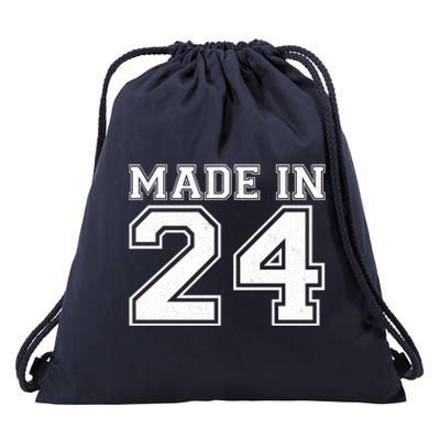 Sporty Jersey Style Made In 1924 100th Birthday Drawstring Bag