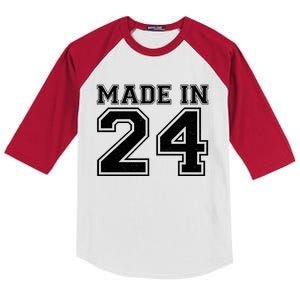 Sporty Jersey Style Made In 1924 100th Birthday Kids Colorblock Raglan Jersey