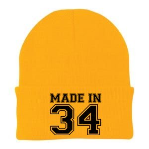 Sporty Jersey Style Made In 1934 90th Birthday Knit Cap Winter Beanie