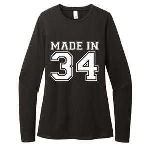 Sporty Jersey Style Made In 1934 90th Birthday Womens CVC Long Sleeve Shirt