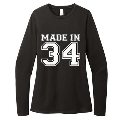 Sporty Jersey Style Made In 1934 90th Birthday Womens CVC Long Sleeve Shirt