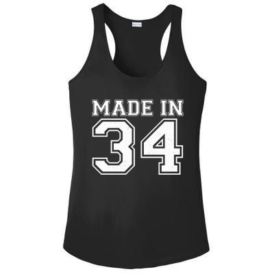 Sporty Jersey Style Made In 1934 90th Birthday Ladies PosiCharge Competitor Racerback Tank