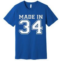 Sporty Jersey Style Made In 1934 90th Birthday Premium T-Shirt