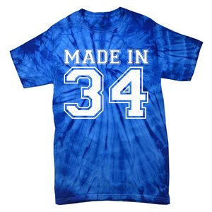 Sporty Jersey Style Made In 1934 90th Birthday Tie-Dye T-Shirt