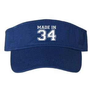 Sporty Jersey Style Made In 1934 90th Birthday Valucap Bio-Washed Visor