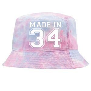 Sporty Jersey Style Made In 1934 90th Birthday Tie-Dyed Bucket Hat