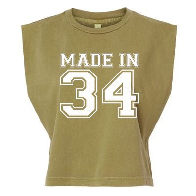 Sporty Jersey Style Made In 1934 90th Birthday Garment-Dyed Women's Muscle Tee