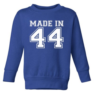 Sporty Jersey Style Made In 1944 80th Birthday Toddler Sweatshirt