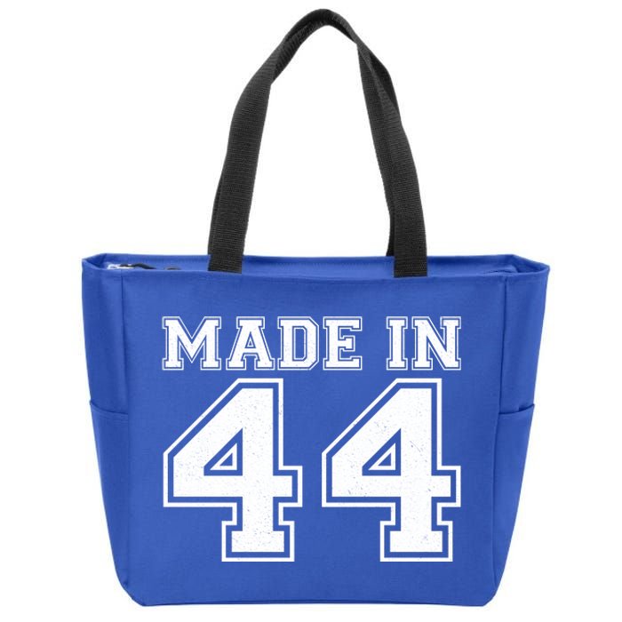 Sporty Jersey Style Made In 1944 80th Birthday Zip Tote Bag