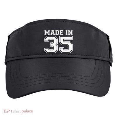 Sporty Jersey Style Made In 1935 90th Birthday Adult Drive Performance Visor
