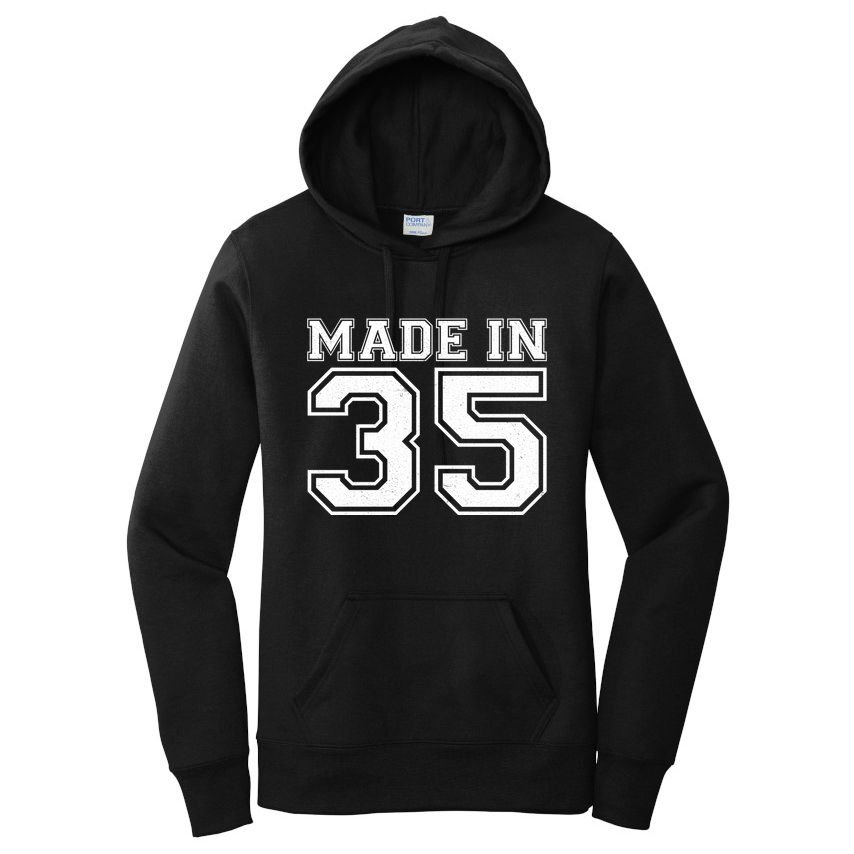 Sporty Jersey Style Made In 1935 90th Birthday Women's Pullover Hoodie