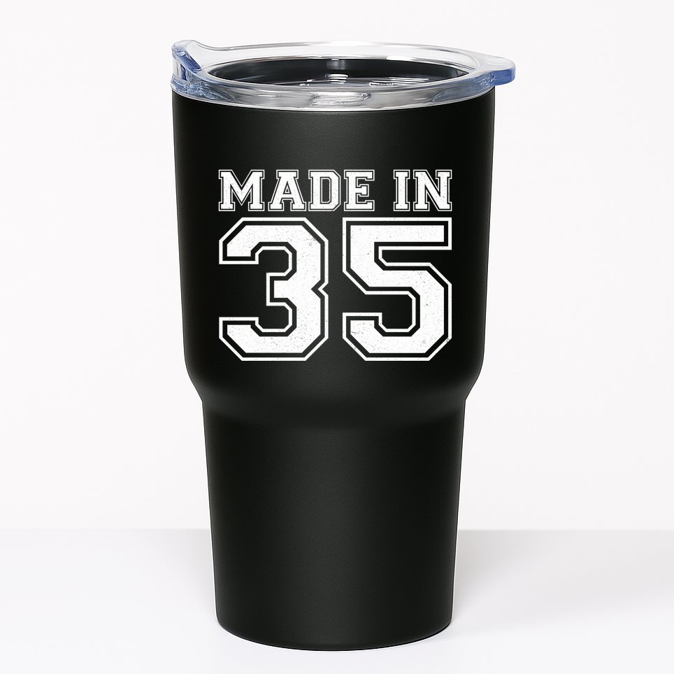 Sporty Jersey Style Made In 1935 90th Birthday Tumbler
