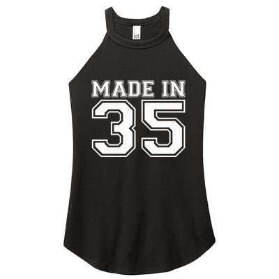 Sporty Jersey Style Made In 1935 90th Birthday Women's Perfect Tri Rocker Tank