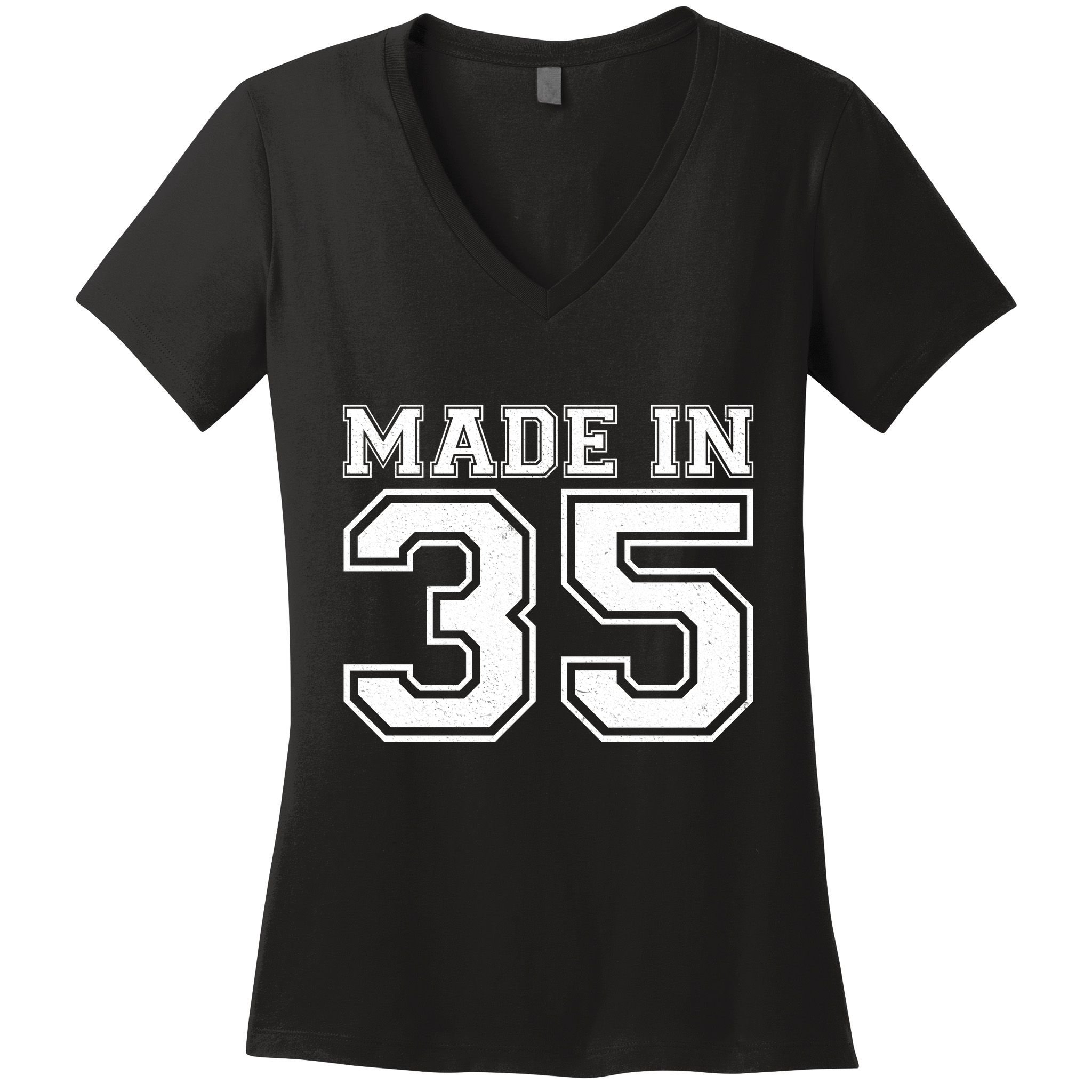 Sporty Jersey Style Made In 1935 90th Birthday Women's V-Neck T-Shirt