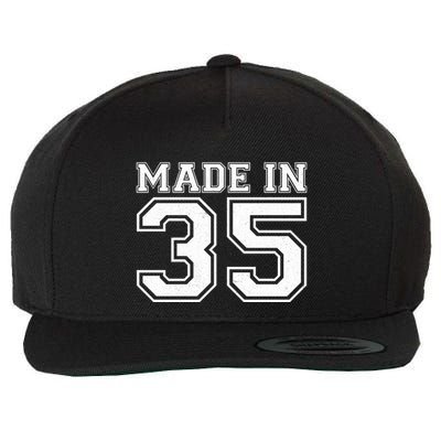 Sporty Jersey Style Made In 1935 90th Birthday Wool Snapback Cap