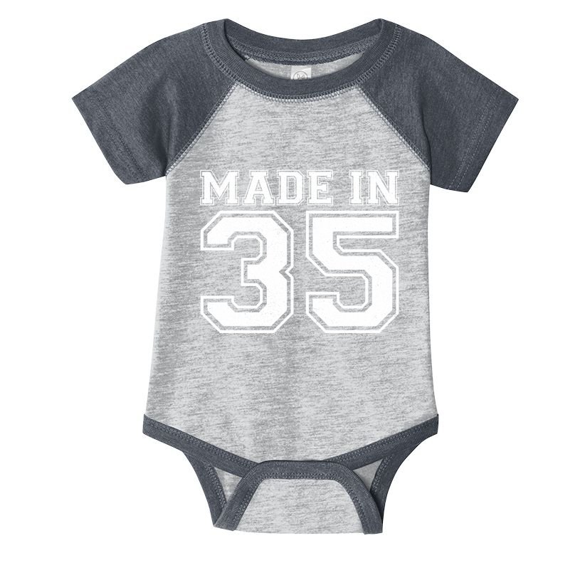 Sporty Jersey Style Made In 1935 90th Birthday Infant Baby Jersey Bodysuit