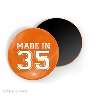 Sporty Jersey Style Made In 1935 90th Birthday Magnet