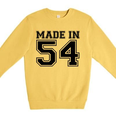 Sporty Jersey Style Made In 1954 70th Birthday Premium Crewneck Sweatshirt