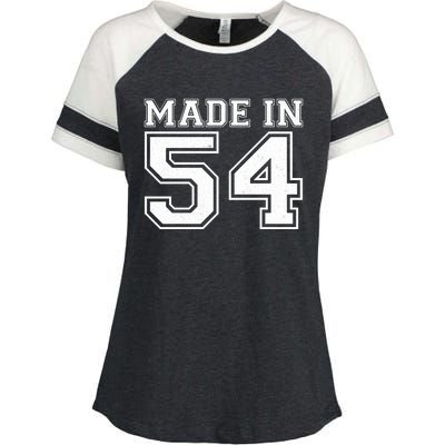 Sporty Jersey Style Made In 1954 70th Birthday Enza Ladies Jersey Colorblock Tee