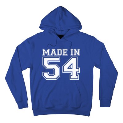 Sporty Jersey Style Made In 1954 70th Birthday Hoodie